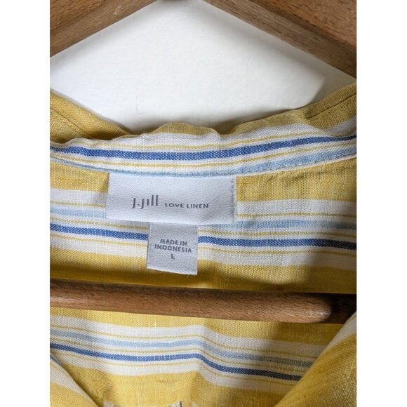 J jill Love Linen Top Size Large Costal Beach Lagenlook Tunic Summer Lightweight - Picture 4 of 7